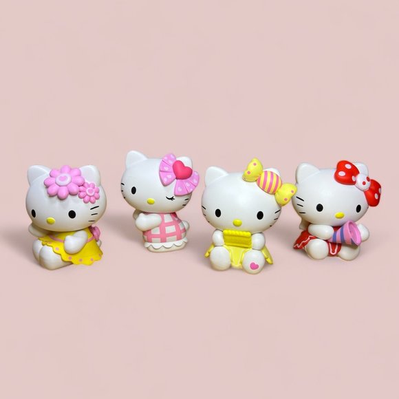 Lot of 4 Sanrio Hello Kitty Collection Ornaments PVC Figures H 3" x L2" - Picture 1 of 13